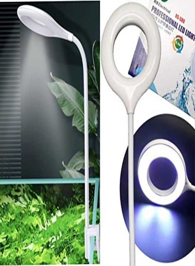 VAYINATO® Aquarium LED Fish Tank Light, Bowl Light for 1-2 Ft Tank, 360 Degree Flexible Twist Holding Rod (S80) (Round, Blue+White) by Petzlifeworld - Image 2